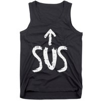 Sus Up Arrow Funny Saying Gaming Meme Suspicious Tank Top