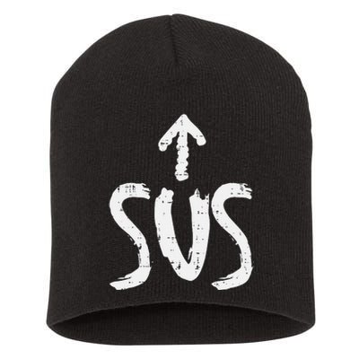 Sus Up Arrow Funny Saying Gaming Meme Suspicious Short Acrylic Beanie