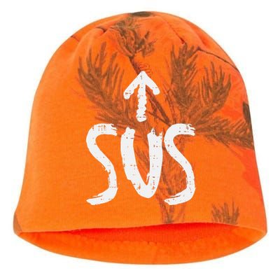 Sus Up Arrow Funny Saying Gaming Meme Suspicious Kati - Camo Knit Beanie