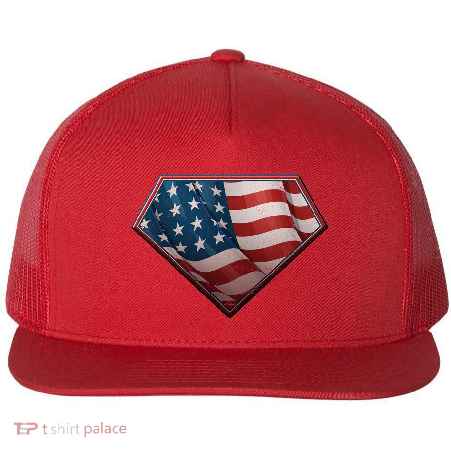 Super USA American Flag Flatbill Hat