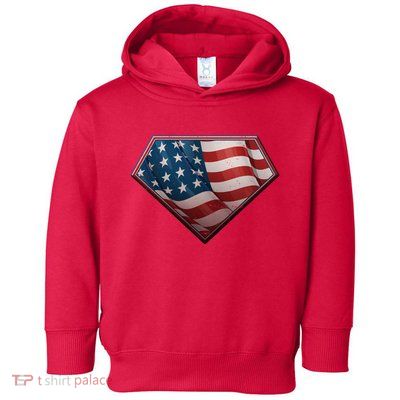 Super USA American Flag Toddler Hoodie