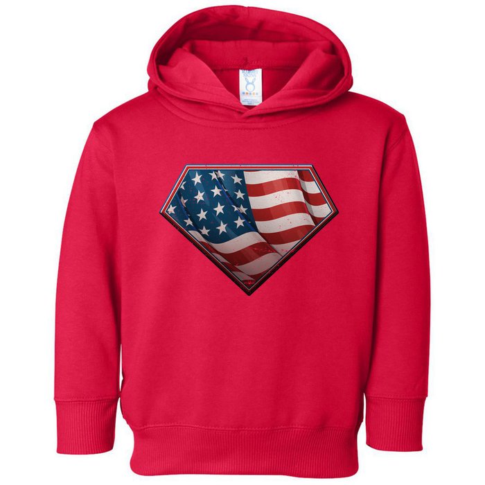 Super USA American Flag Toddler Hoodie