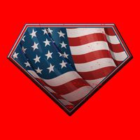 Super USA American Flag Women's V-Neck T-Shirt