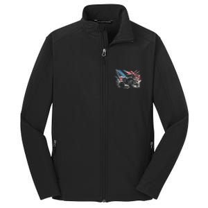 Sxs Utv American Flag Outdoors Core Soft Shell Jacket