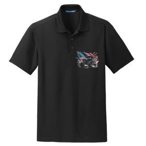 Sxs Utv American Flag Outdoors Dry Zone Grid Polo