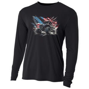 Sxs Utv American Flag Outdoors Cooling Performance Long Sleeve Crew