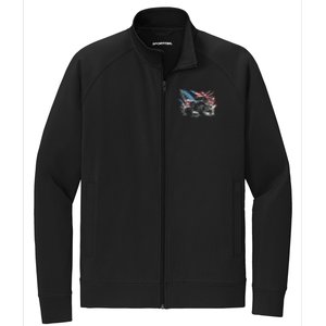 Sxs Utv American Flag Outdoors Stretch Full-Zip Cadet Jacket