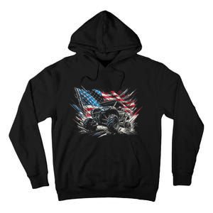 Sxs Utv American Flag Outdoors Tall Hoodie