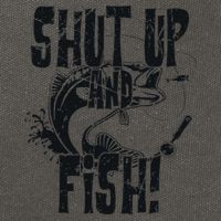 Shut Up And Fish Funny Fishing Cotton Canvas Backpack
