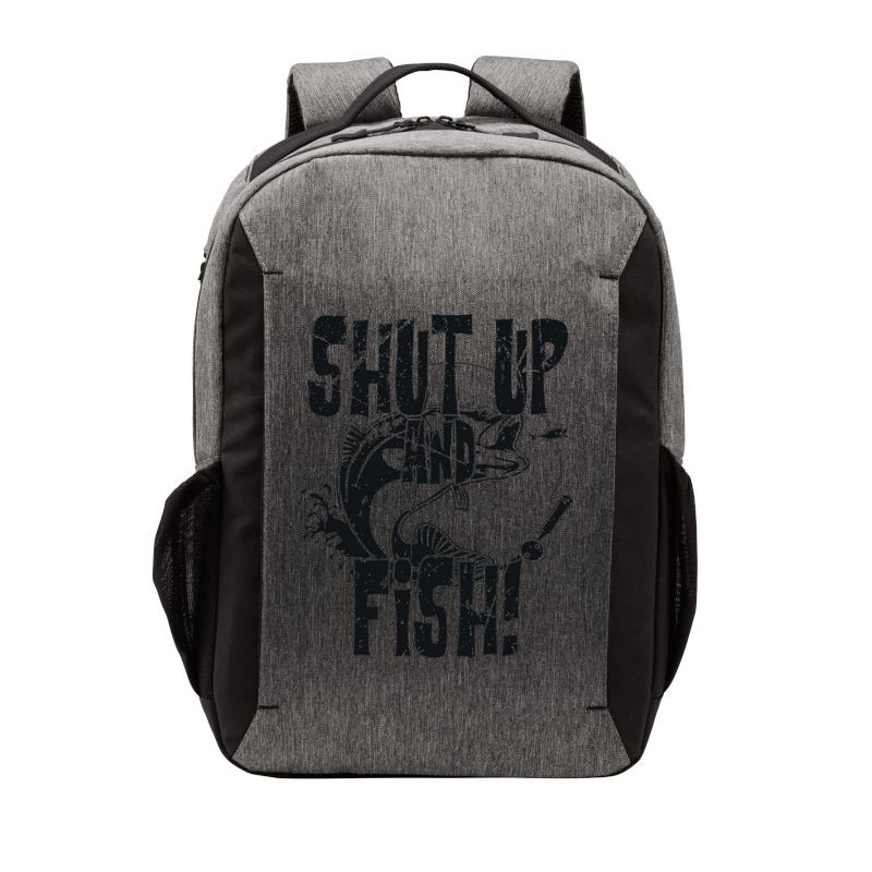 Shut Up And Fish Funny Fishing Vector Backpack