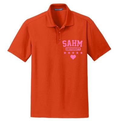 SAHM University Apparel Long Sleeve Dry Zone Grid Polo