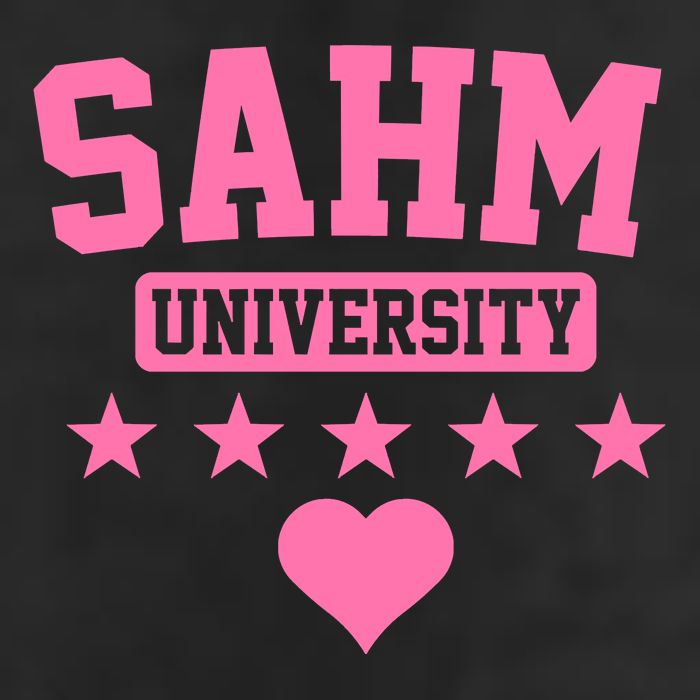 SAHM University Apparel Long Sleeve 7 Panel Mesh Trucker Snapback Hat