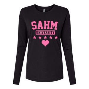 SAHM University Apparel Long Sleeve Womens Cotton Relaxed Long Sleeve T-Shirt