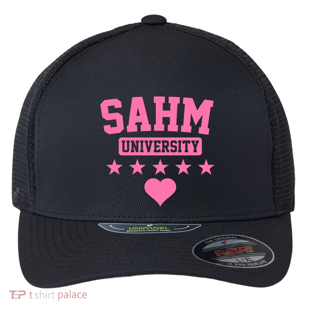 SAHM University Apparel Long Sleeve Flexfit Unipanel Trucker Cap