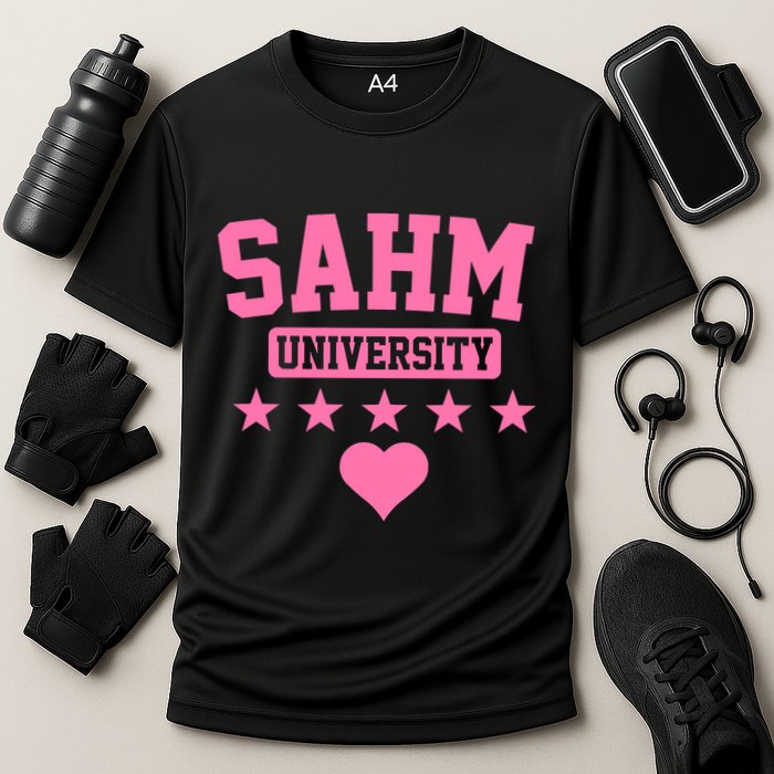 SAHM University Apparel Long Sleeve Cooling Performance Crew T-Shirt