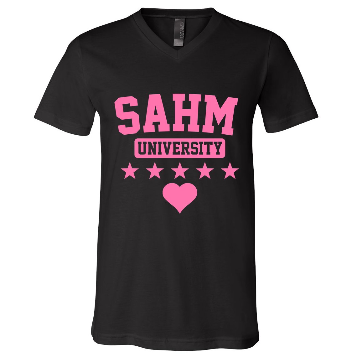 SAHM University Apparel Long Sleeve V-Neck T-Shirt