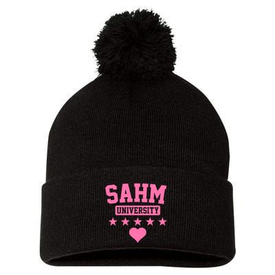 SAHM University Apparel Long Sleeve Pom Pom 12in Knit Beanie