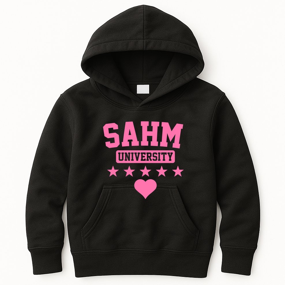 SAHM University Apparel Long Sleeve Kids Hoodie