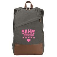 SAHM University Apparel Long Sleeve Cotton Canvas Backpack
