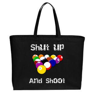 Shut Up And Shoot Billiards Pool Gift Cotton Canvas Jumbo Tote