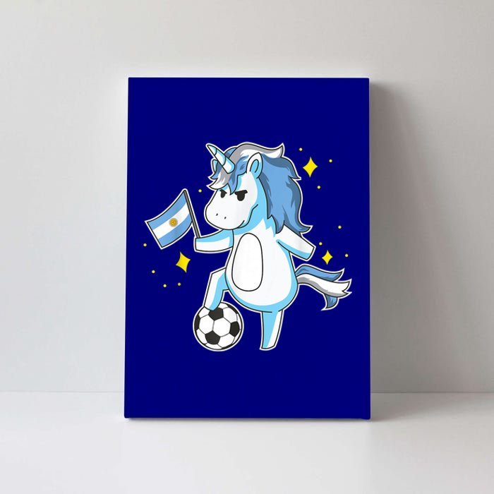 Soccer Unicorn Argentina Jersey Gift Argentinian Football Canvas