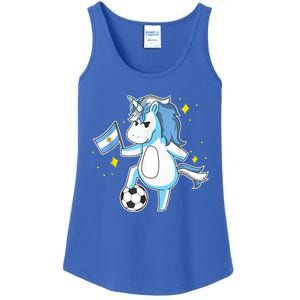 Soccer Unicorn Argentina Jersey Gift Argentinian Football Ladies Essential Tank