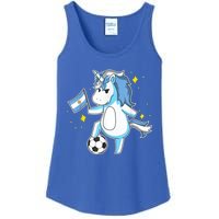 Soccer Unicorn Argentina Jersey Gift Argentinian Football Ladies Essential Tank