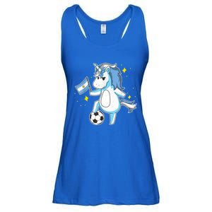 Soccer Unicorn Argentina Jersey Gift Argentinian Football Ladies Essential Flowy Tank