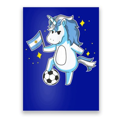 Soccer Unicorn Argentina Jersey Gift Argentinian Football Poster