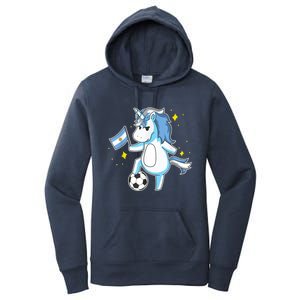 Soccer Unicorn Argentina Jersey Gift Argentinian Football Women's Pullover Hoodie