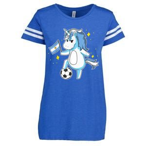 Soccer Unicorn Argentina Jersey Gift Argentinian Football Enza Ladies Jersey Football T-Shirt