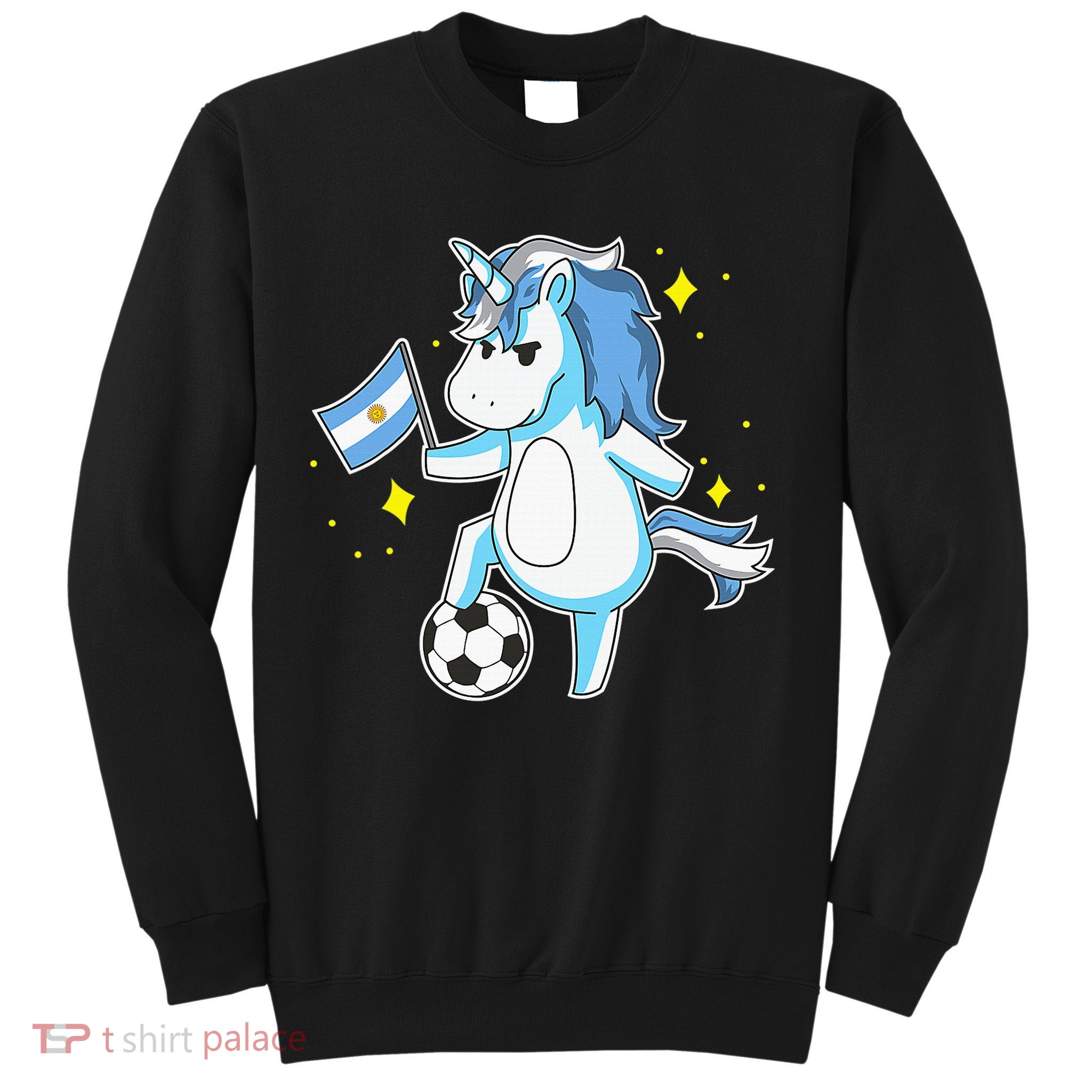 Soccer Unicorn Argentina Jersey Shirt Argentinian Football Sweatshirt