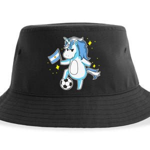 Soccer Unicorn Argentina Jersey Shirt Argentinian Football Sustainable Bucket Hat