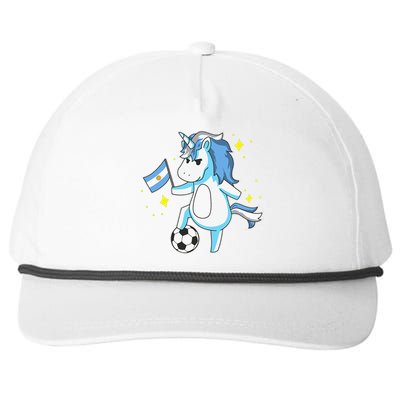 Soccer Unicorn Argentina Jersey Shirt Argentinian Football Snapback Five-Panel Rope Hat