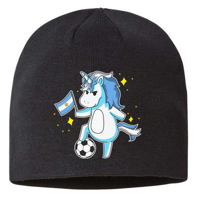 Soccer Unicorn Argentina Jersey Shirt Argentinian Football Sustainable Beanie