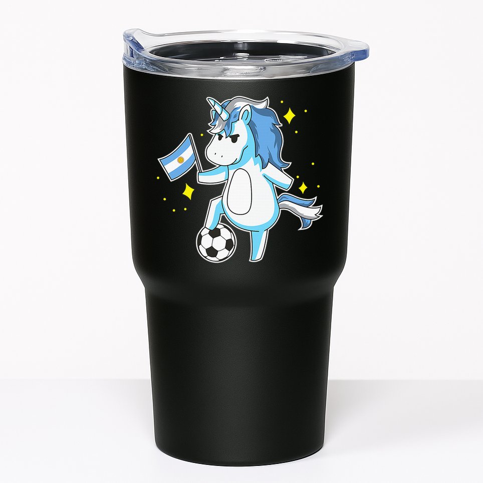 Soccer Unicorn Argentina Jersey Shirt Argentinian Football Tumbler