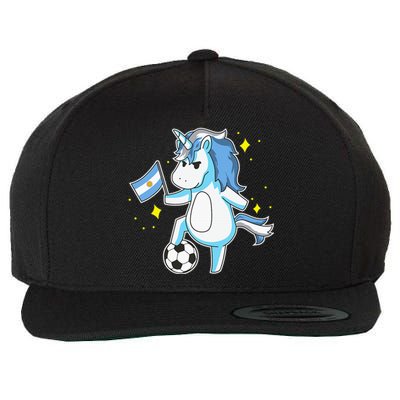 Soccer Unicorn Argentina Jersey Shirt Argentinian Football Wool Snapback Cap