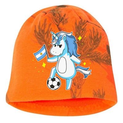 Soccer Unicorn Argentina Jersey Shirt Argentinian Football Kati - Camo Knit Beanie