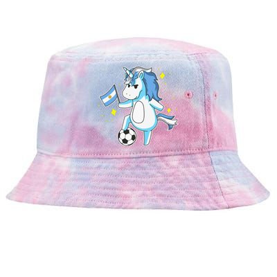 Soccer Unicorn Argentina Jersey Shirt Argentinian Football Tie-Dyed Bucket Hat