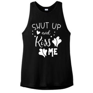 Shut Up And Kiss Me Ladies PosiCharge Tri-Blend Wicking Tank