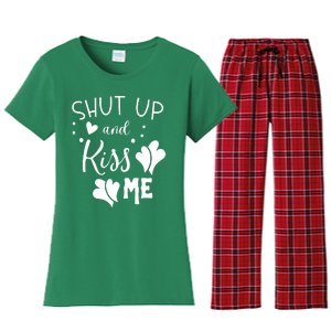 Shut Up And Kiss Me Women's Flannel Pajama Set