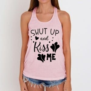 Shut Up And Kiss Me Women's Knotted Racerback Tank