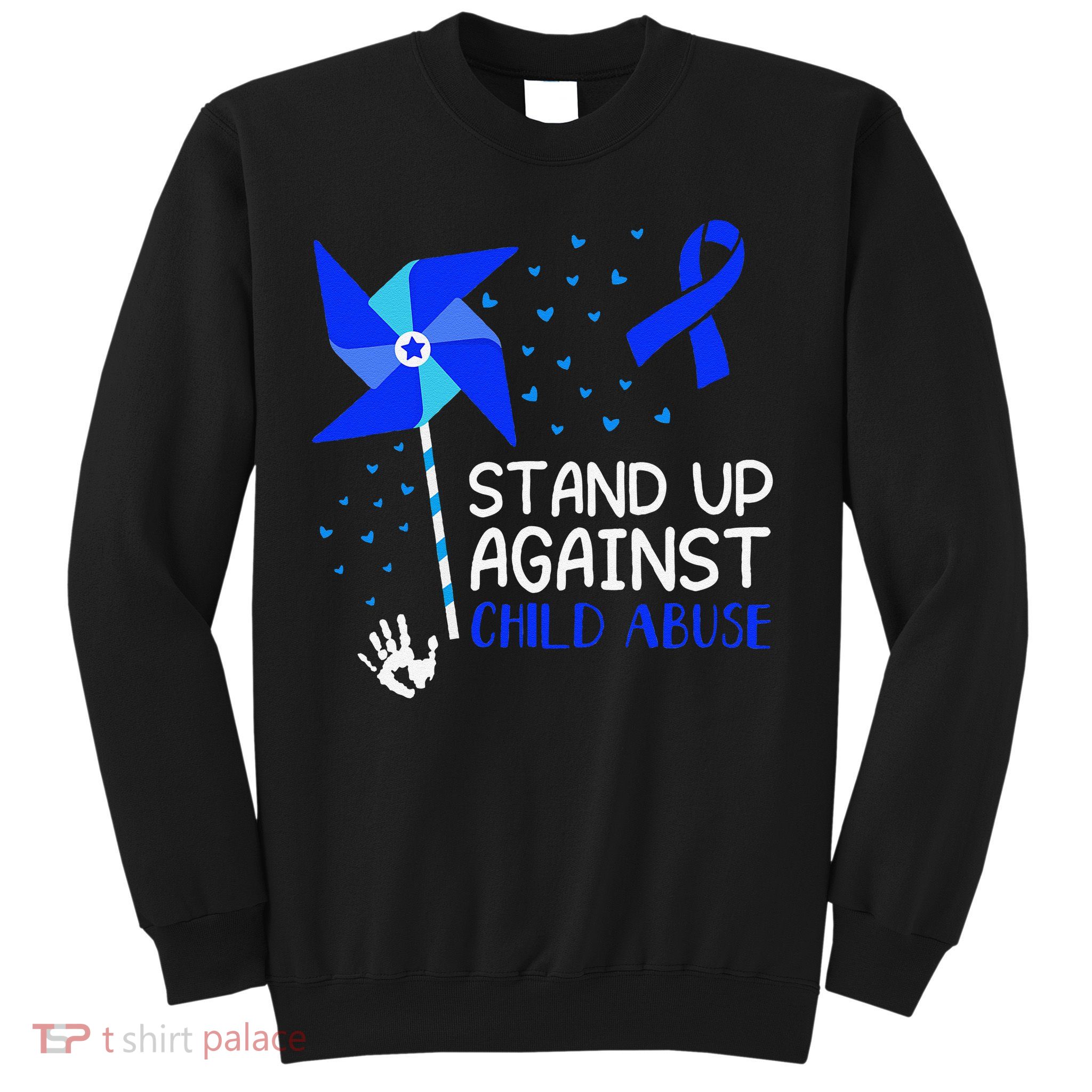 Stand Up Against Child Abuse Prevention Awareness Pinwheel Sweatshirt