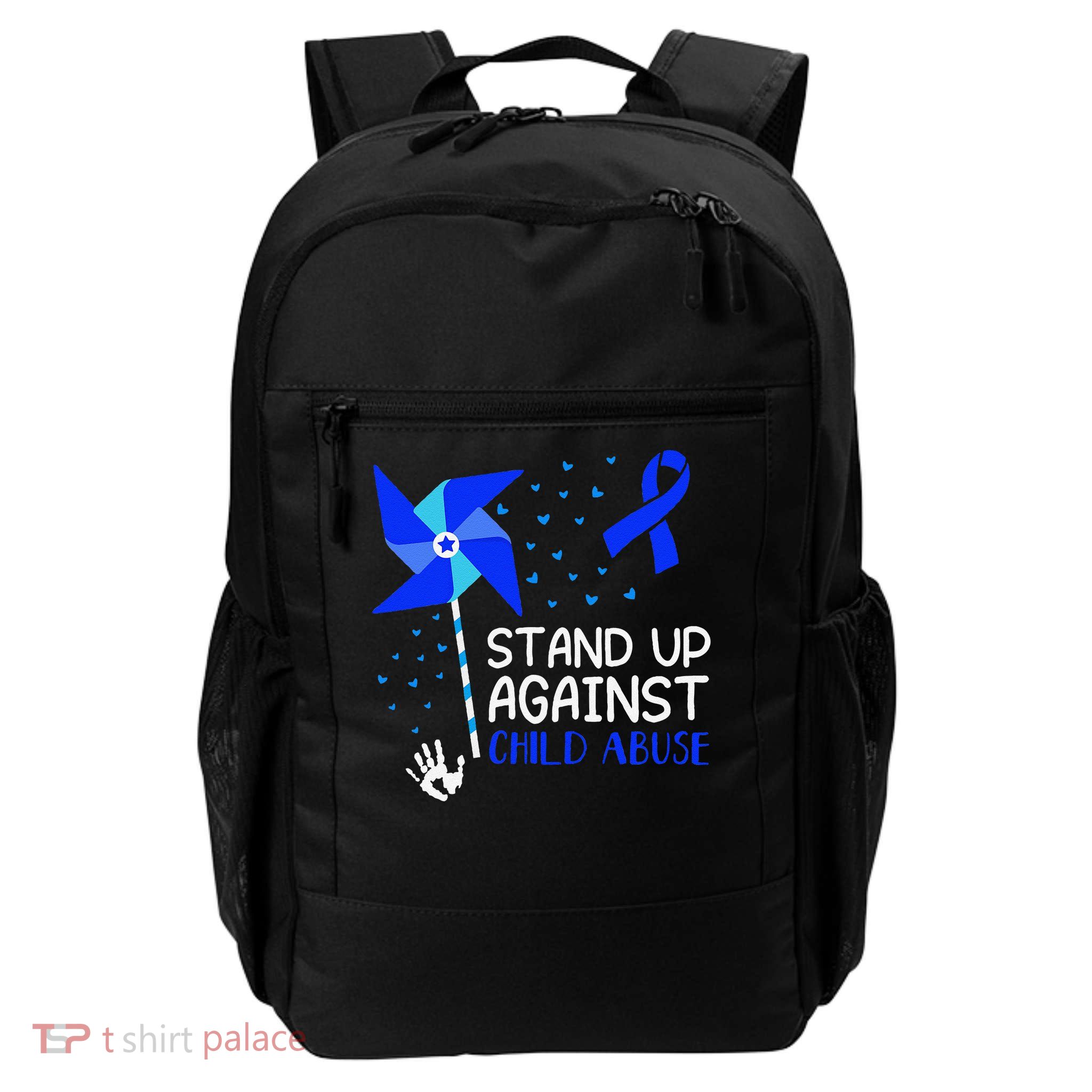 Stand Up Against Child Abuse Prevention Awareness Pinwheel Daily Commute Backpack