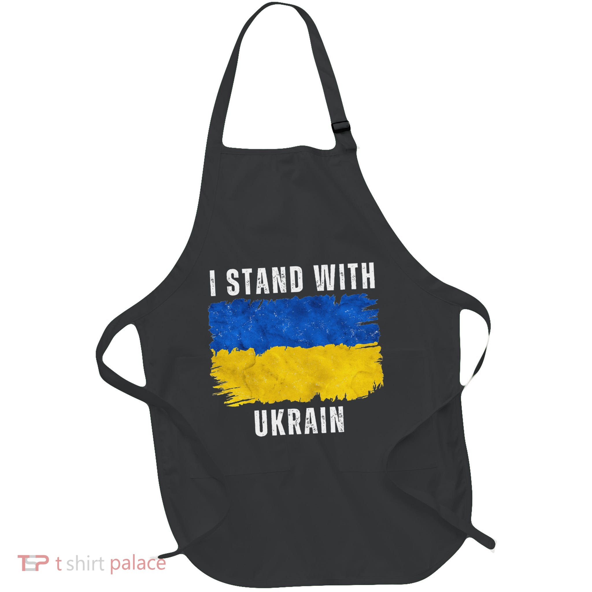 Support Ukraine Awareness And Unity Full-Length Apron With Pockets