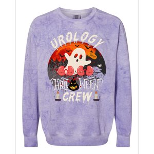 Spooky Urology Boo Crew Urology Nurse Halloween Matching Gift Colorblast Crewneck Sweatshirt