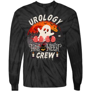 Spooky Urology Boo Crew Urology Nurse Halloween Matching Gift Tie-Dye Long Sleeve Shirt