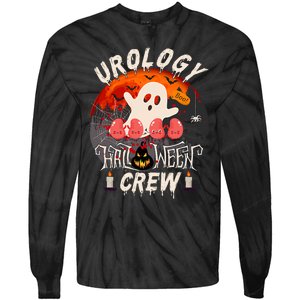 Spooky Urology Boo Crew Urology Nurse Halloween Matching Tie-Dye Long Sleeve Shirt