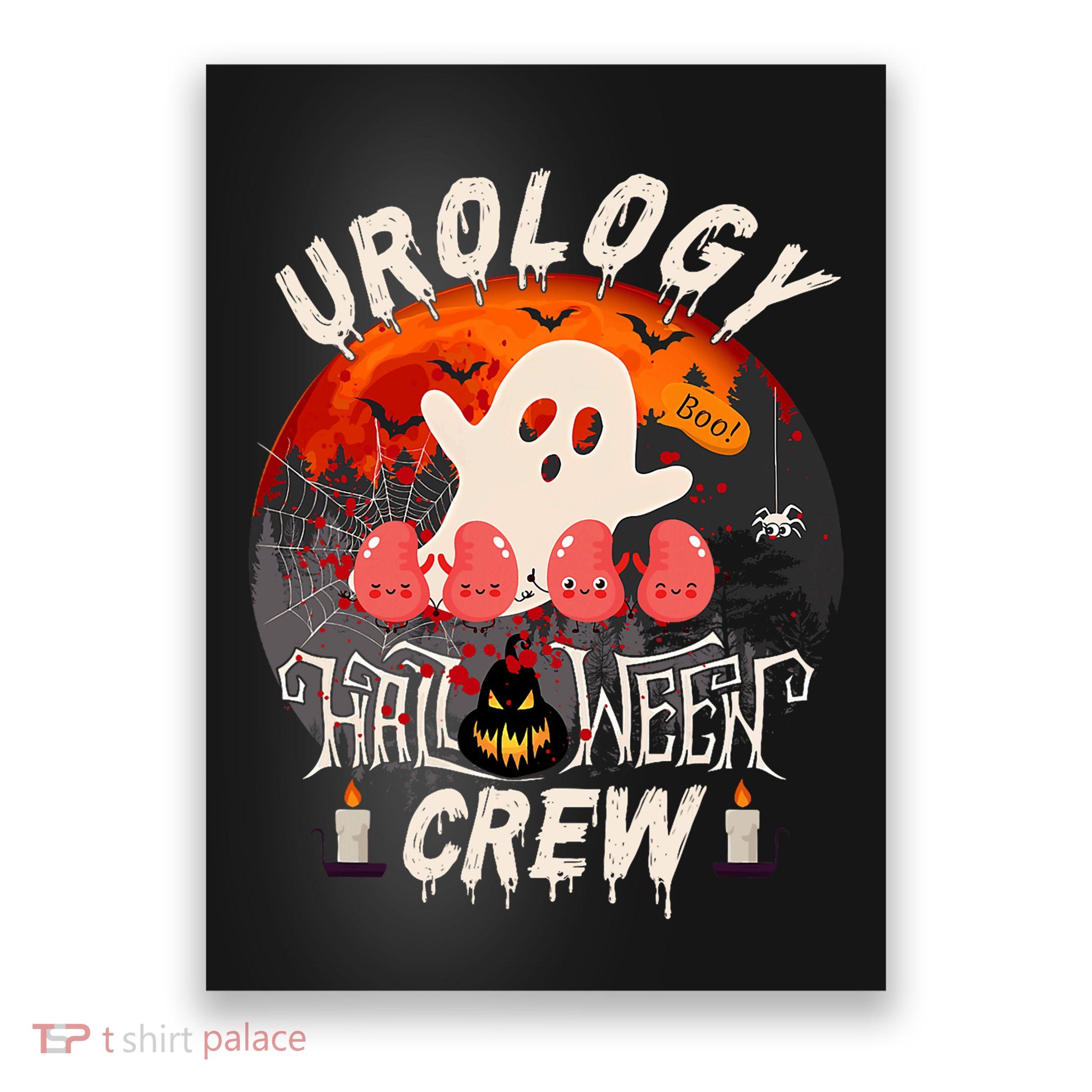 Spooky Urology Boo Crew Urology Nurse Halloween Matching Poster