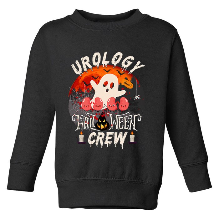Spooky Urology Boo Crew Urology Nurse Halloween Matching Toddler Sweatshirt